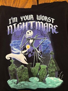Disney The Nightmare Before Christmas Black & Purple Graphic Hoodie